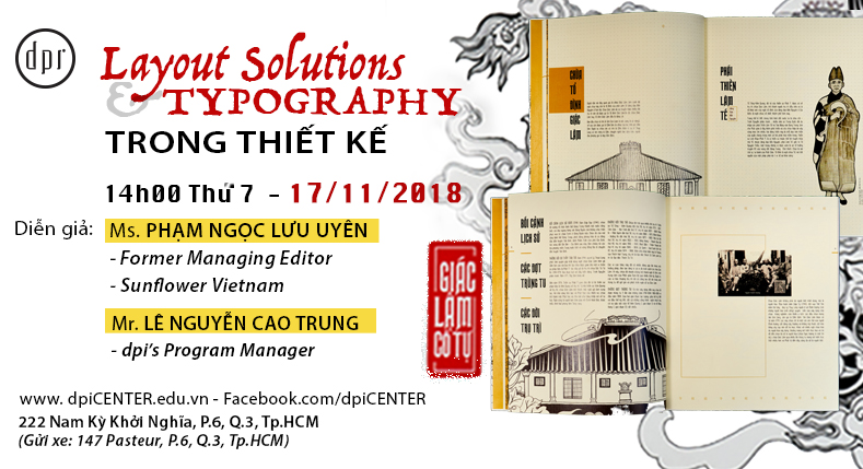 WORKSHOP “TYPOGRAPHY & LAYOUT SOLUTIONS TRONG THIẾT KẾ” - 17/11/2018 